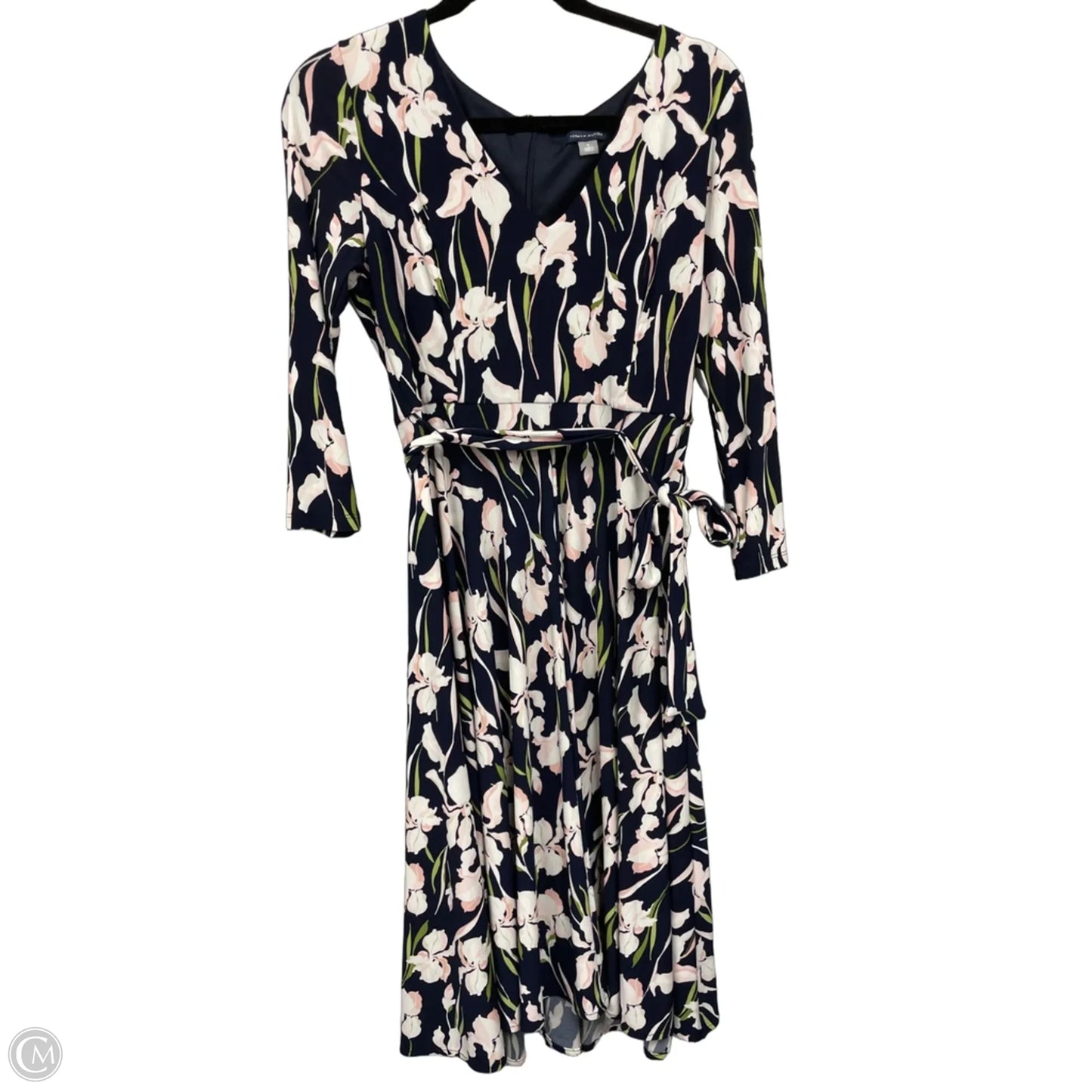 Dress Casual Midi By Tommy Hilfiger In Blue & Pink, Size: 8