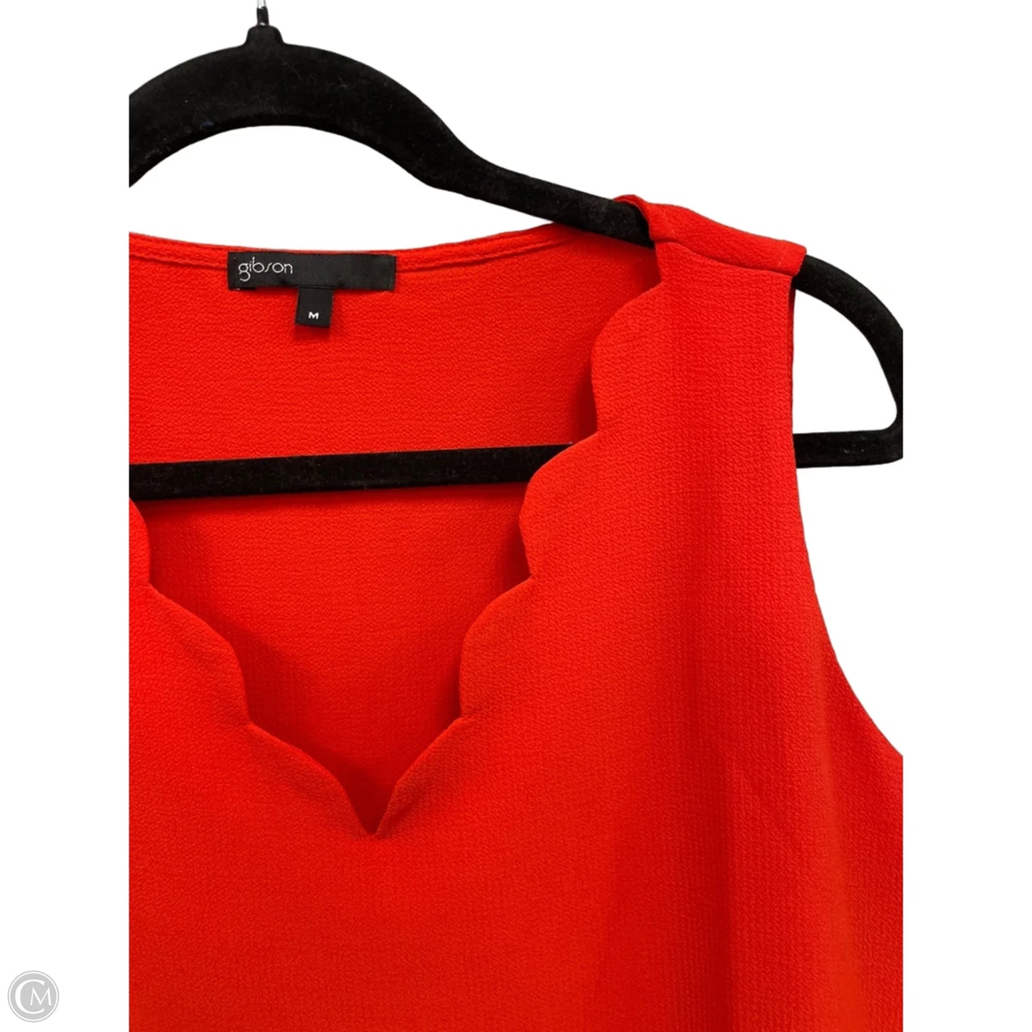 Blouse Sleeveless By Gibson In Orange, Size: M