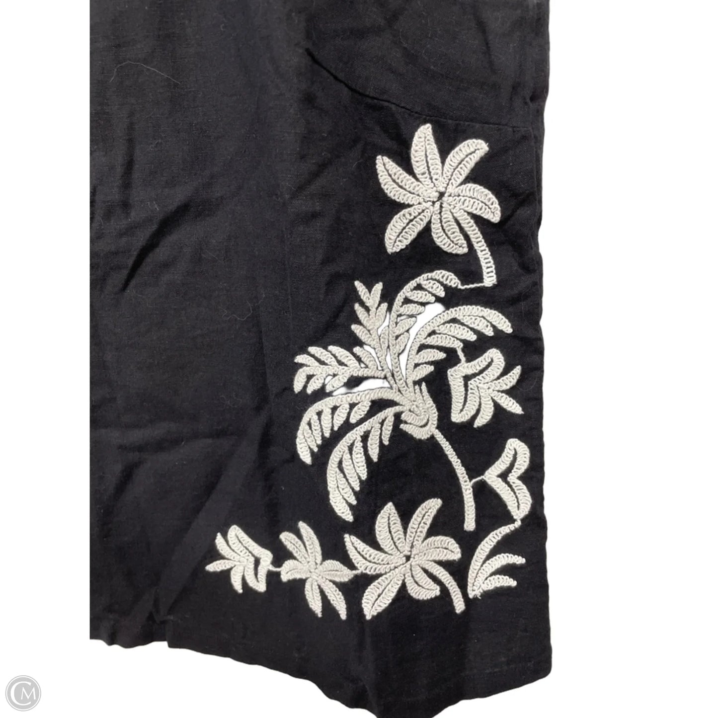 Blouse Sleeveless By Ann Taylor In Black & White, Size: S