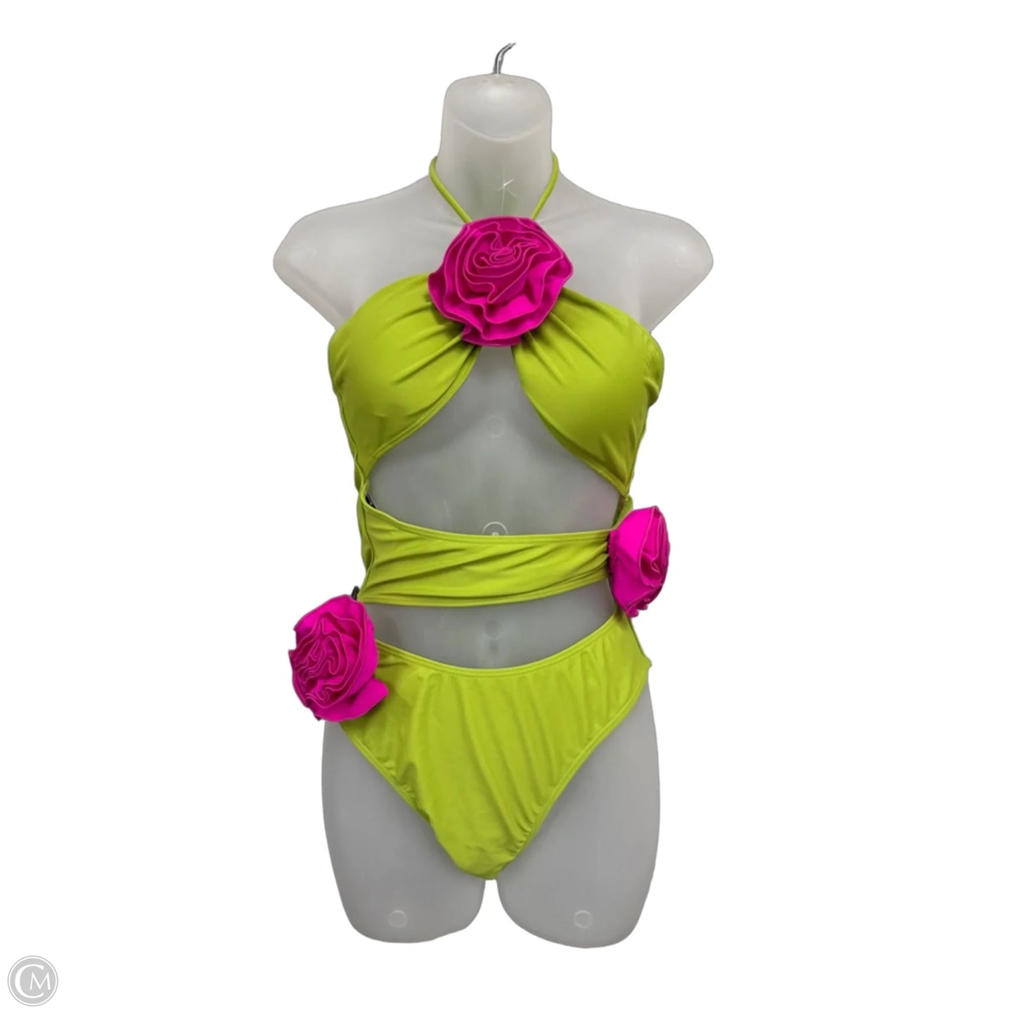 Swimsuit By Fashion Nova In Green & Pink, Size: L