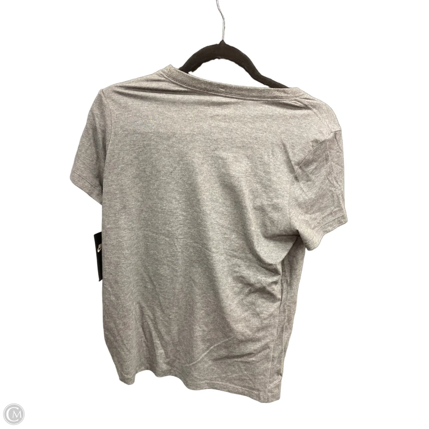Athletic Top Short Sleeve By Nike Apparel In Grey & Pink, Size: M