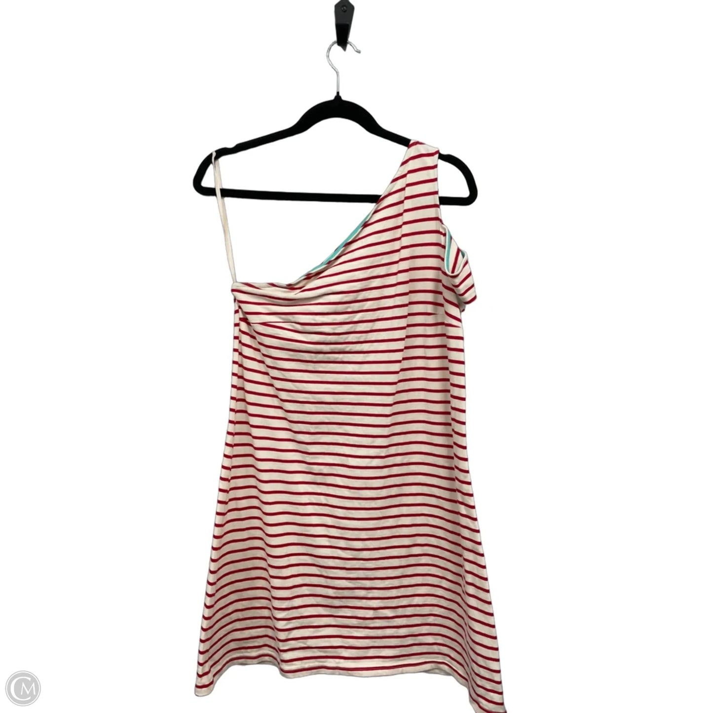 Dress Casual Short By Maeve In Cream & Red, Size: M