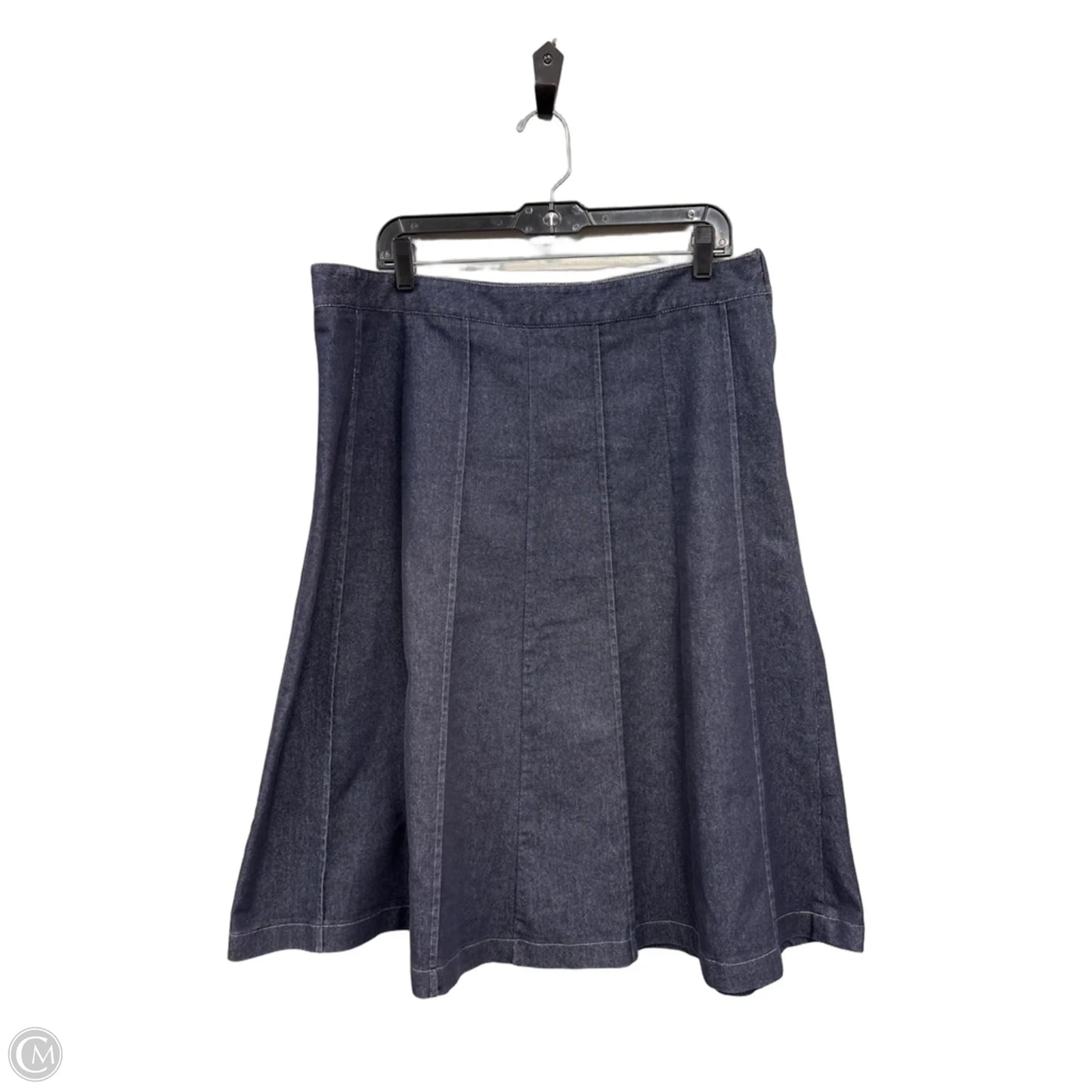 Skirt Midi By Clothes Mentor In Blue Denim, Size: L