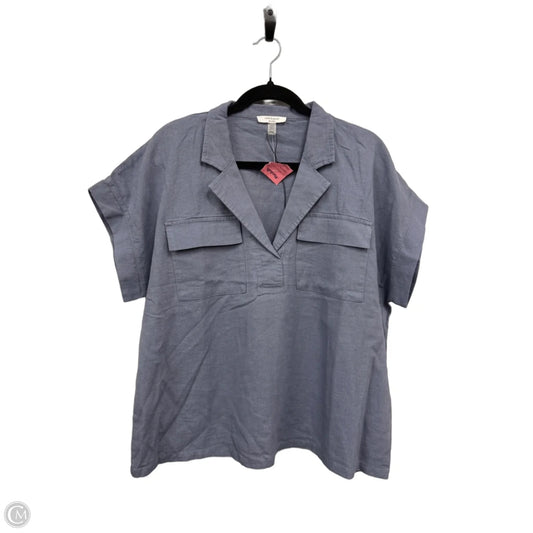 Top Short Sleeve By Cable And Gauge In Grey, Size: L