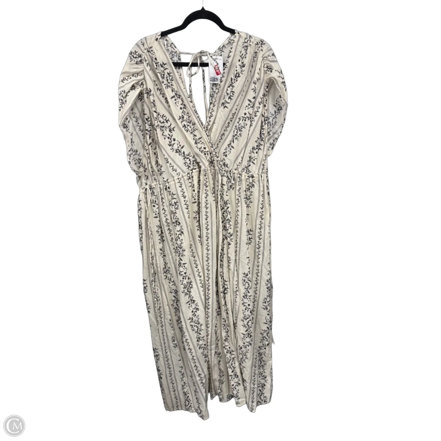 Dress Casual Maxi By H&m In Black & Cream, Size: L