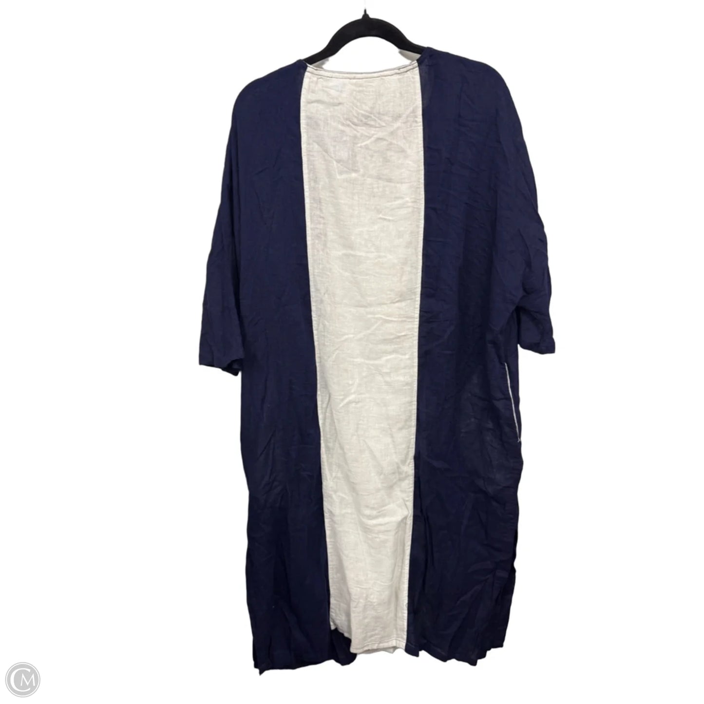 Swimwear Cover-up By Sigrid Olsen In Blue & White, Size: M