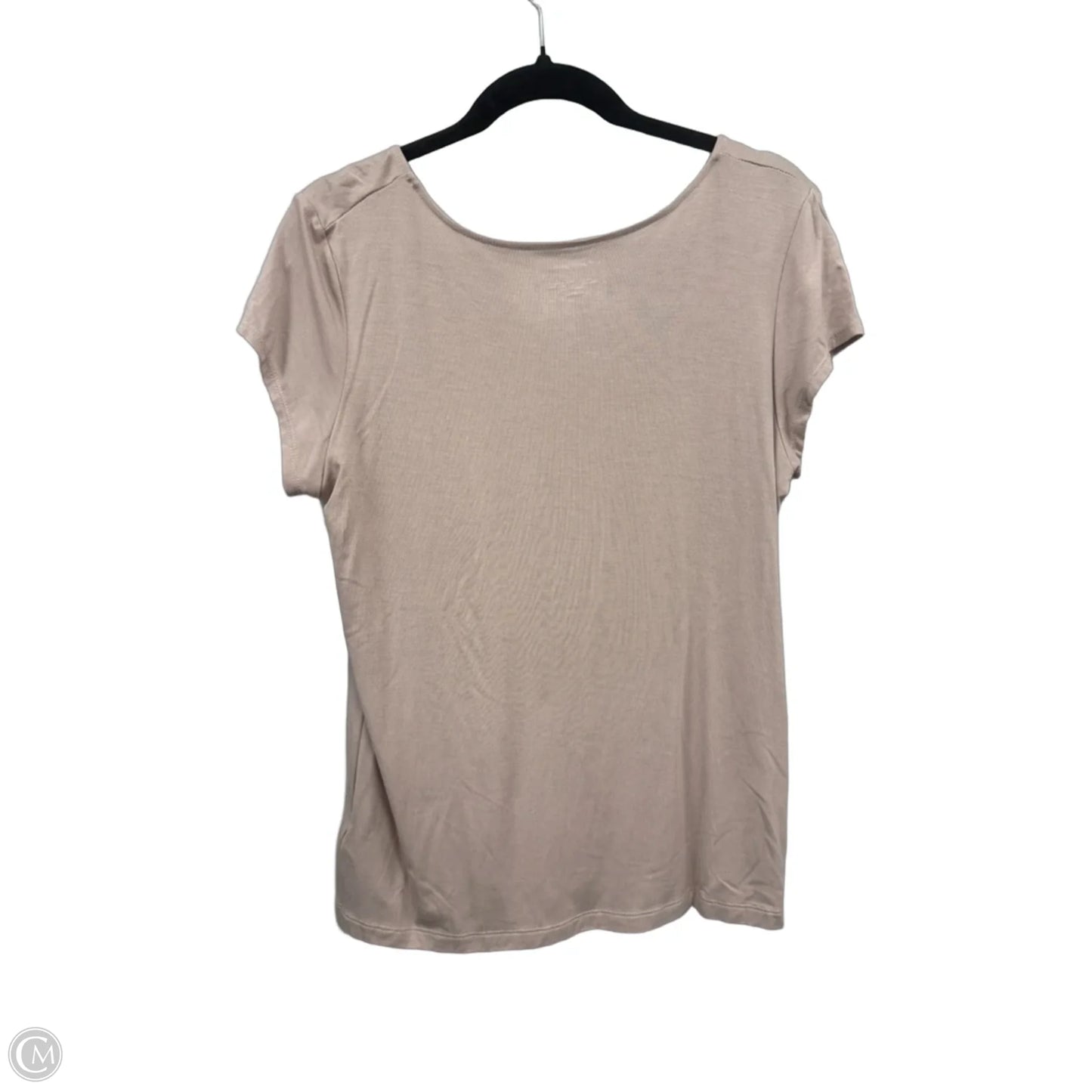 Top Short Sleeve Basic By Tahari In Taupe, Size: Xl