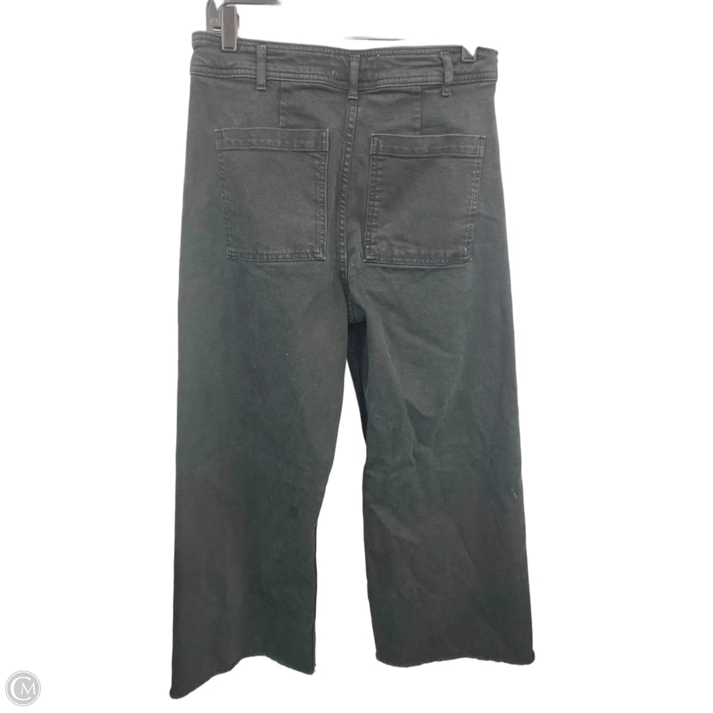Jeans Wide Leg By Zara In Black, Size: 8