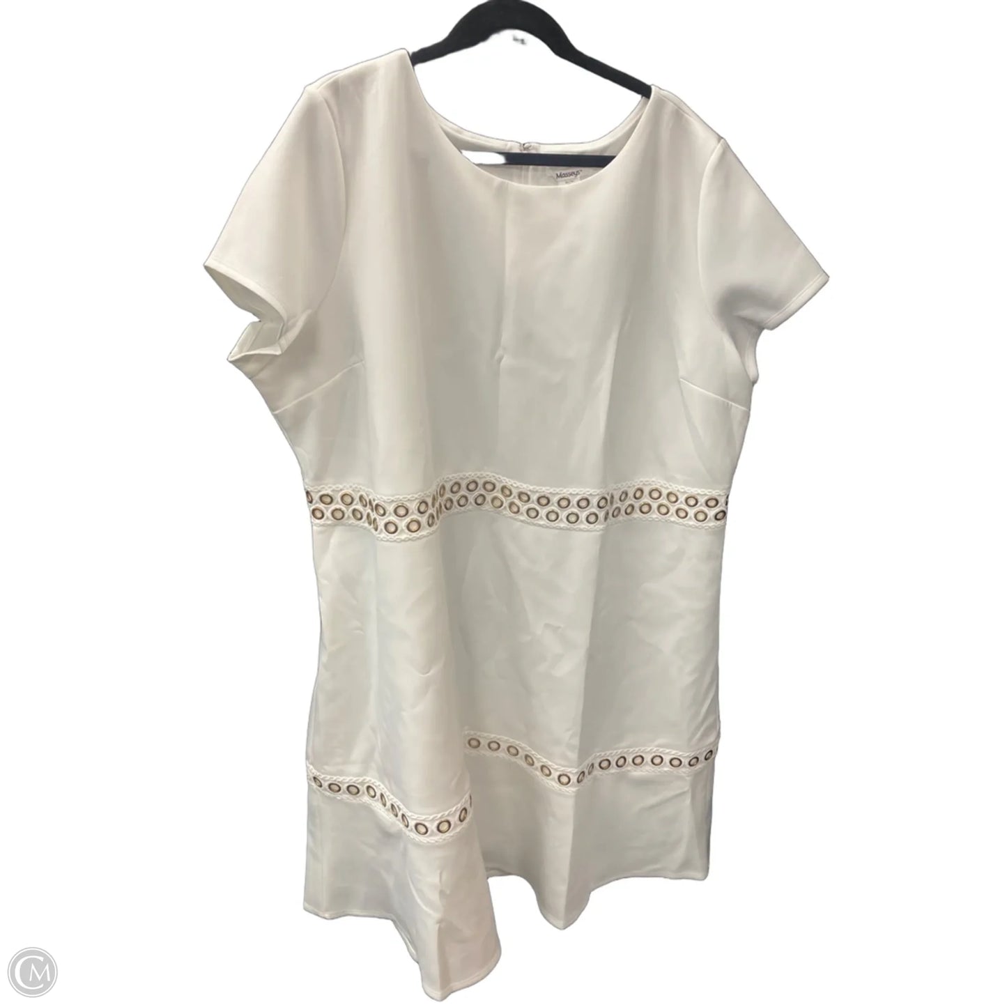 Dress Casual Midi By Cme In Gold & White, Size: 4x