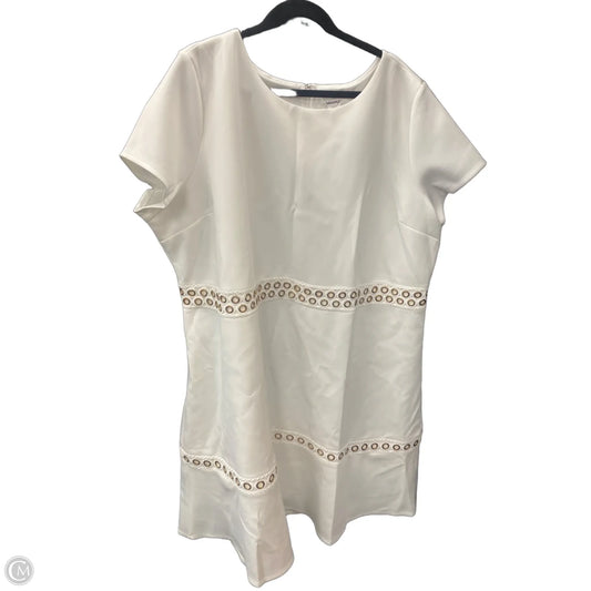 Dress Casual Midi By Cme In Gold & White, Size: 4x