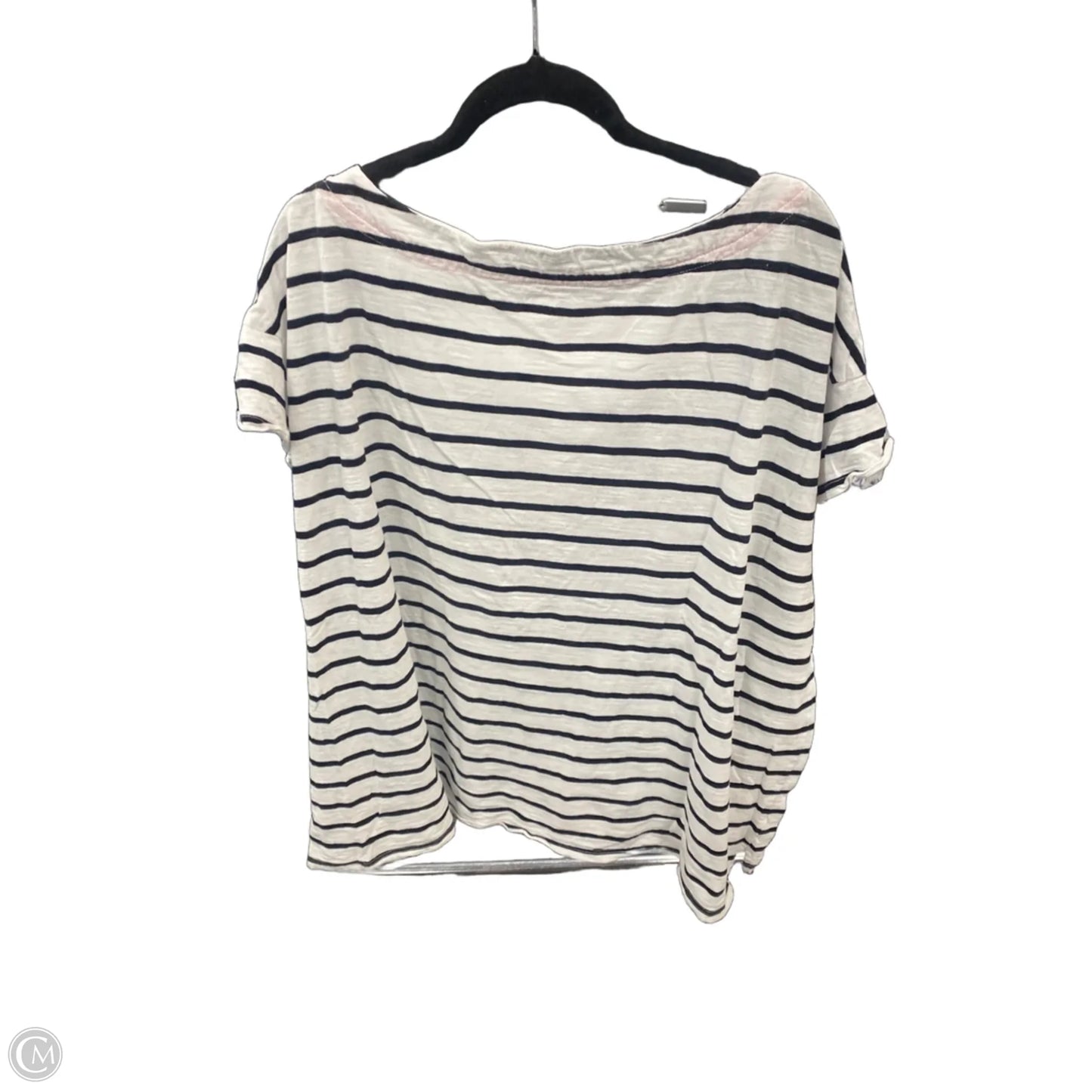 Top Short Sleeve Basic By Kim Rogers In Black & White, Size: 3x