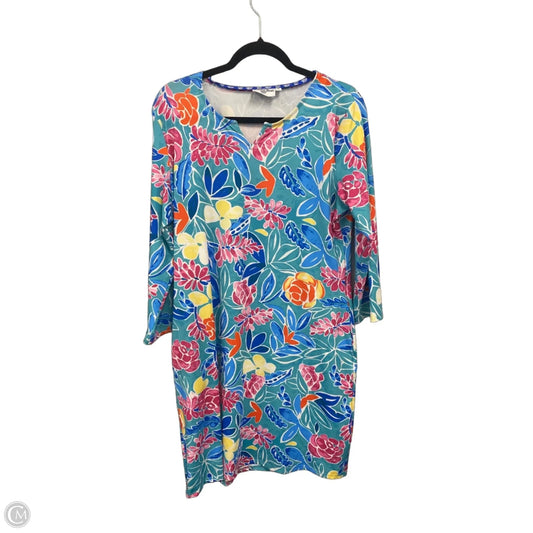 Dress Casual Short By Clothes Mentor In Blue & Orange, Size: Xl
