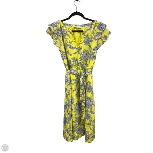 Dress Casual Short By Loft In Blue & Yellow, Size: S
