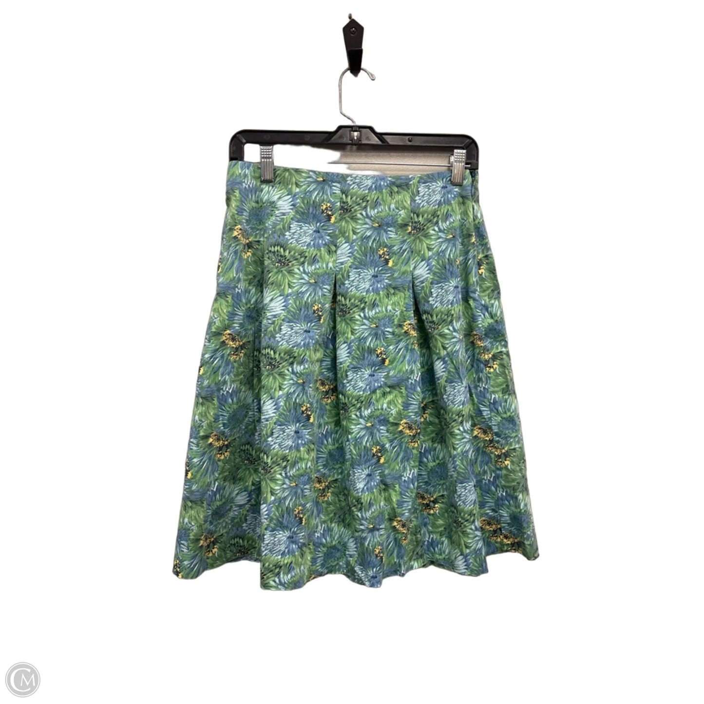 Skirt Midi By Talbots In Blue & Green, Size: 4