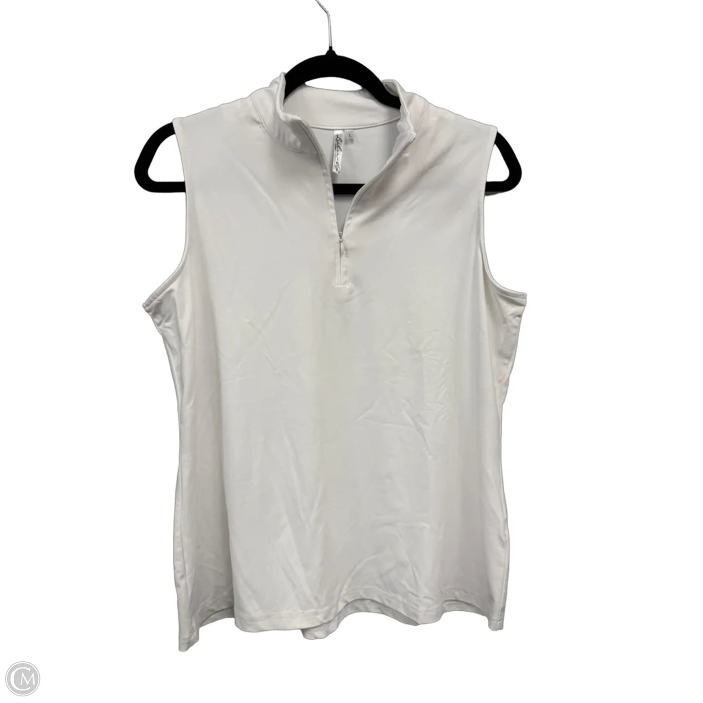 Top Sleeveless By Lulu In White, Size: L
