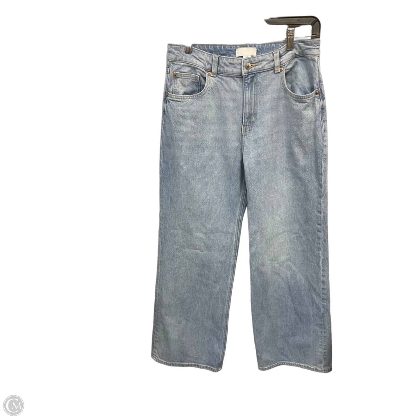 Jeans Wide Leg By H&m In Blue Denim, Size: 10