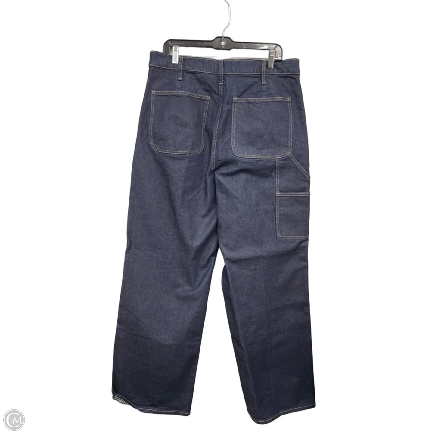 Jeans Wide Leg By Express In Blue Denim, Size: 14