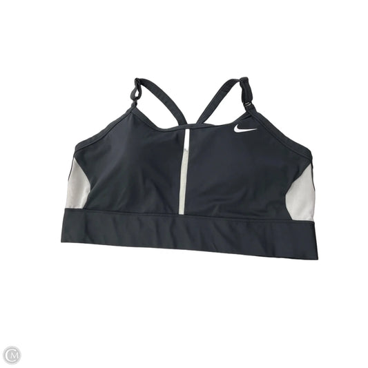 Athletic Bra By Nike Apparel In Black & Grey, Size: 3x