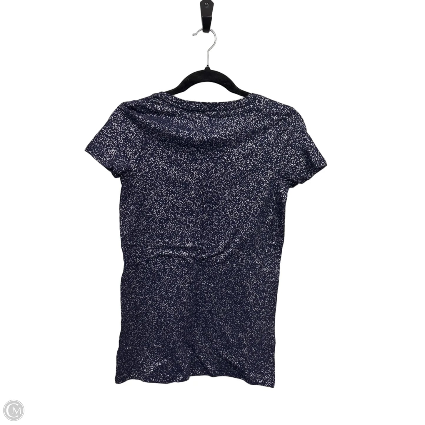 Top Short Sleeve Basic By Merona In Blue & Silver, Size: Xs
