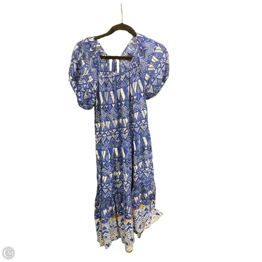 Dress Casual Midi By Knox Rose In Blue & White, Size: M
