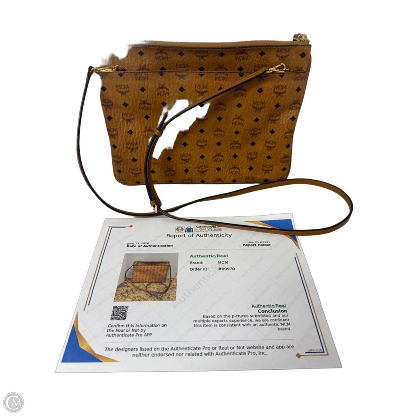Crossbody Luxury Designer By Mcm, Size: Large