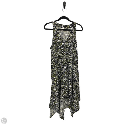 Dress Casual Midi By Cato In Black & Green, Size: Xl