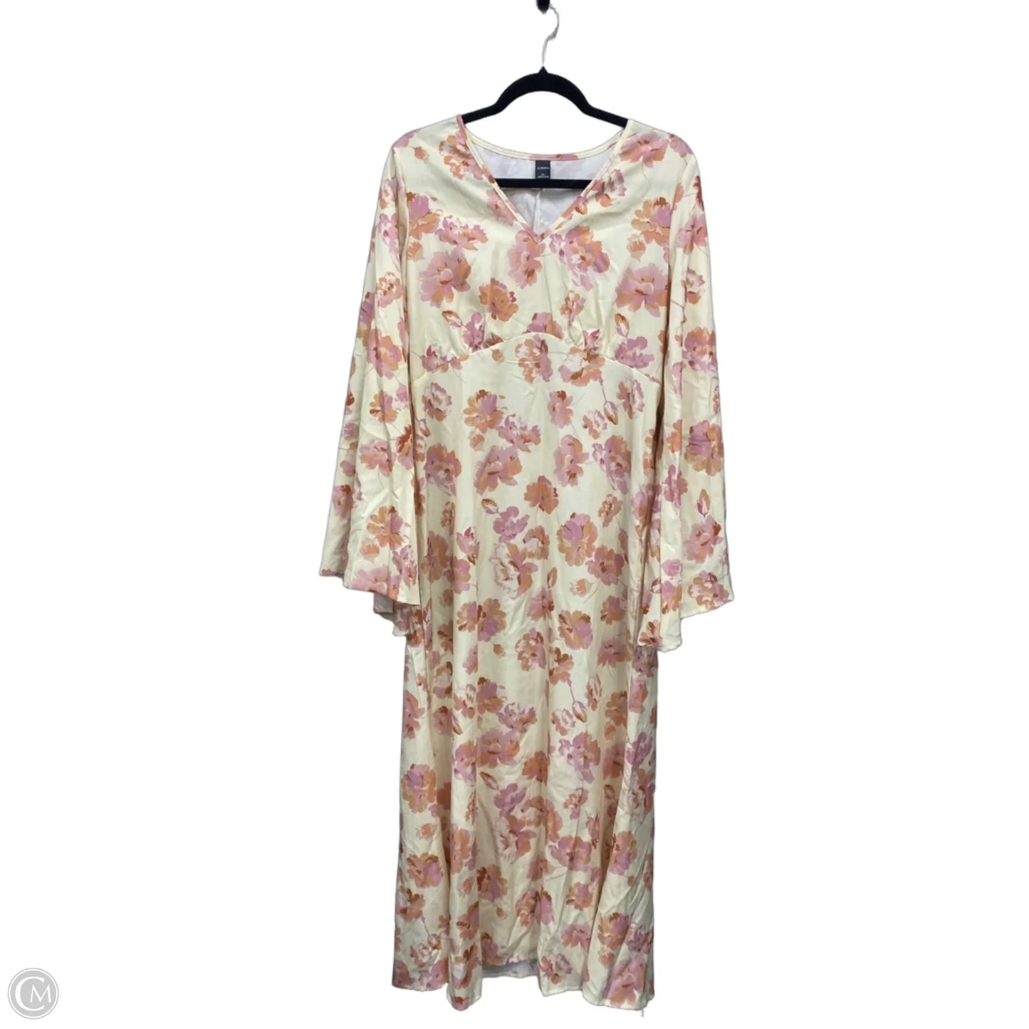 Dress Casual Maxi By Cme In Pink & Yellow, Size: L