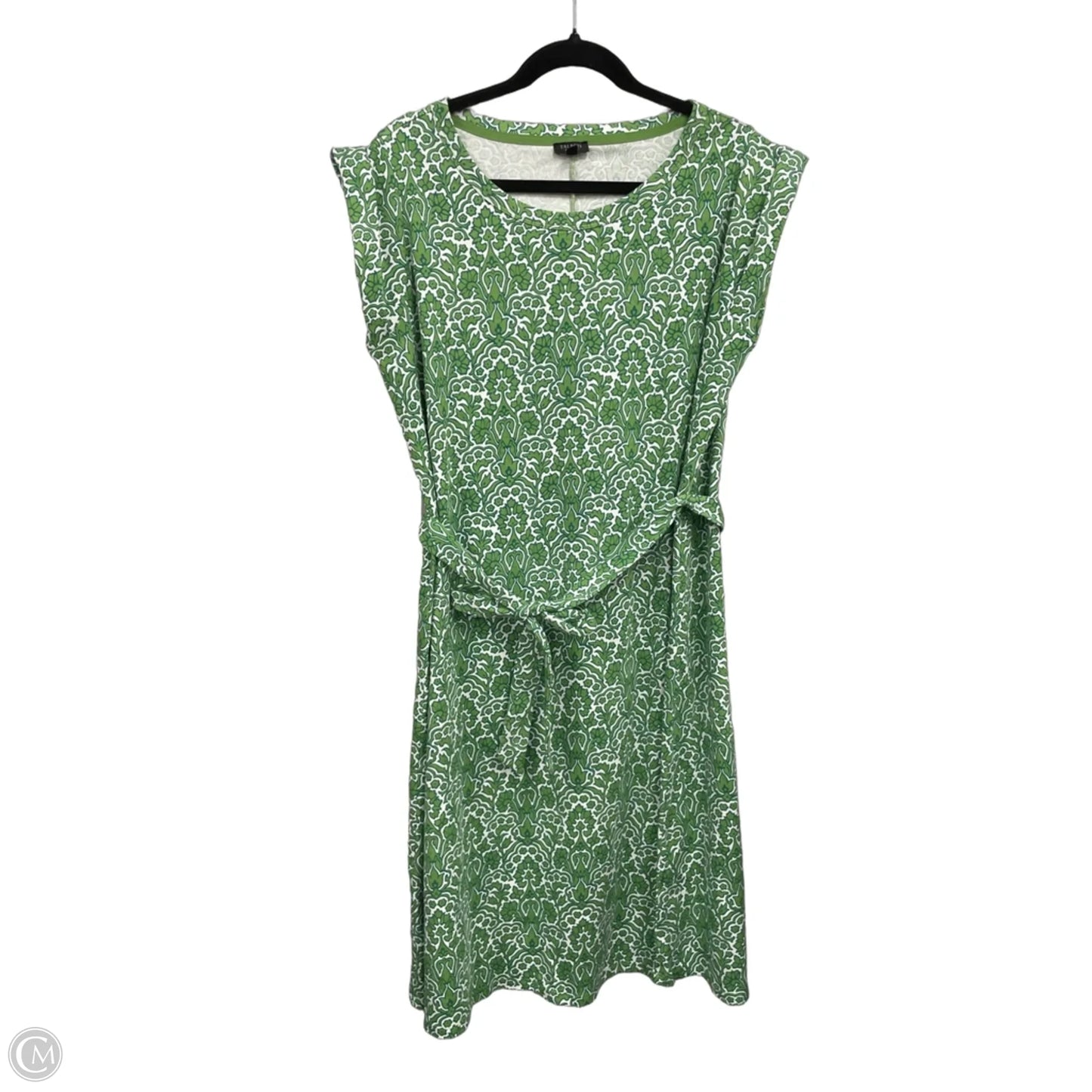 Dress Casual Short By Talbots In Green & White, Size: 1x