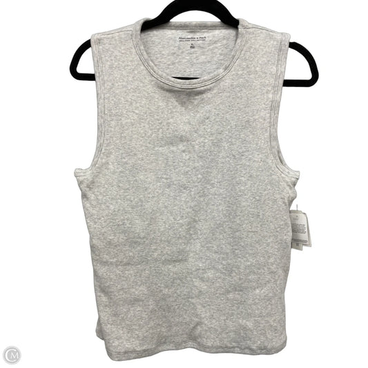 Top Sleeveless By Abercrombie And Fitch In Grey, Size: Xl