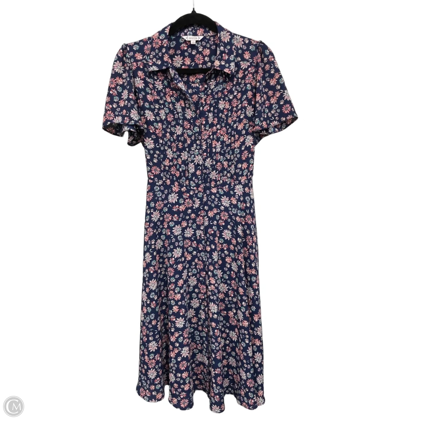 Dress Casual Midi By Nanette By Nanette Lepore In Blue & Pink, Size: 4