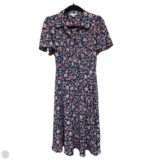 Dress Casual Midi By Nanette By Nanette Lepore In Blue & Pink, Size: 4