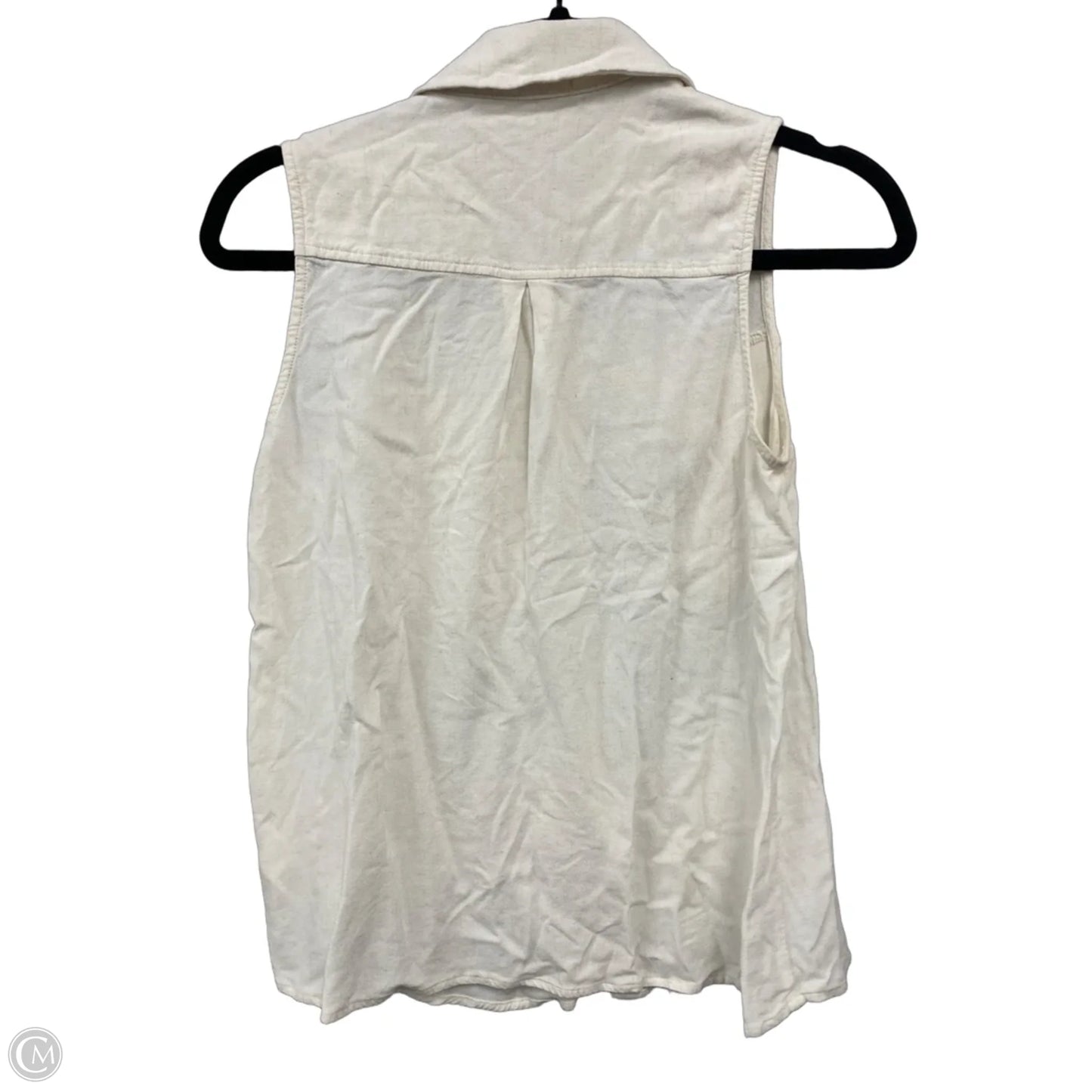 Top Sleeveless By Clothes Mentor In Cream, Size: S