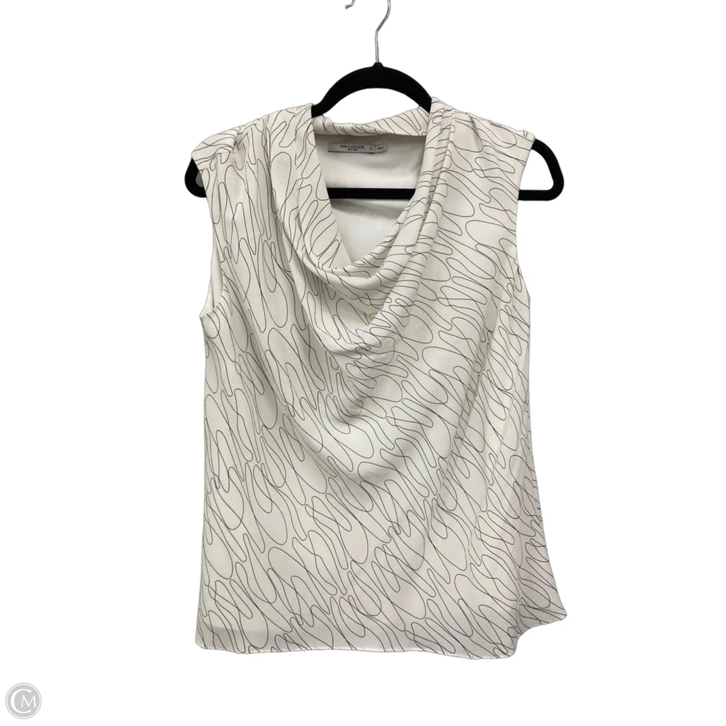 Top Sleeveless By Clothes Mentor In Black & White, Size: S