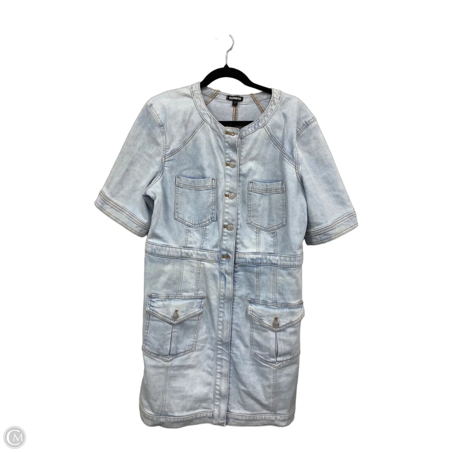 Dress Casual Short By Express In Blue Denim, Size: Xl