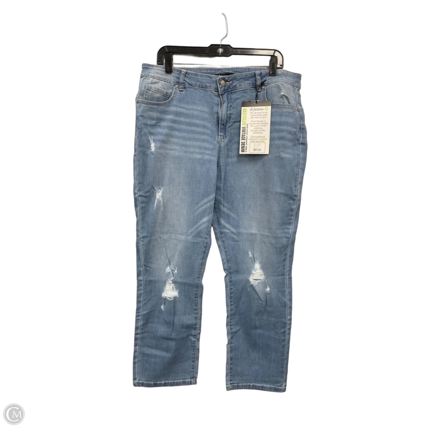Jeans Straight By D Jeans In Blue Denim, Size: 16