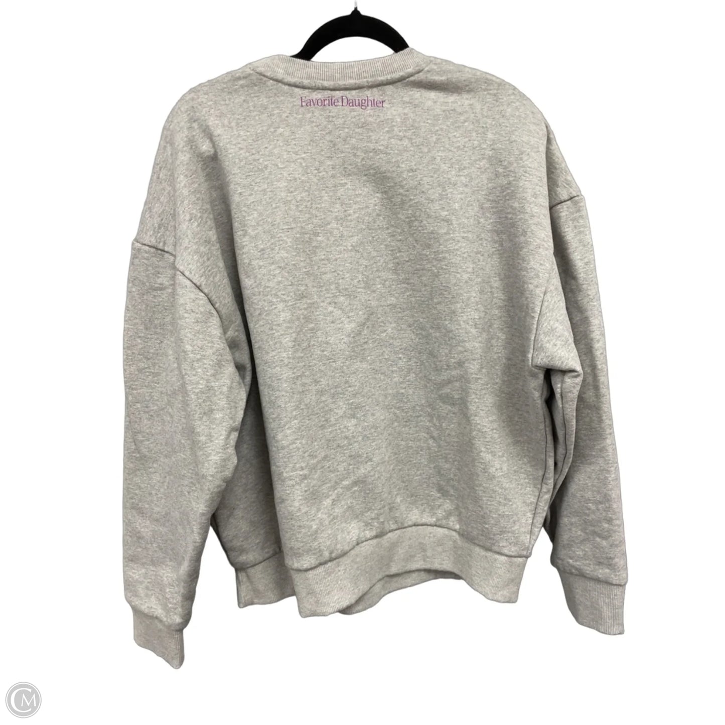 Sweatshirt Crewneck By Favorite Daughter In Grey & Purple, Size: M