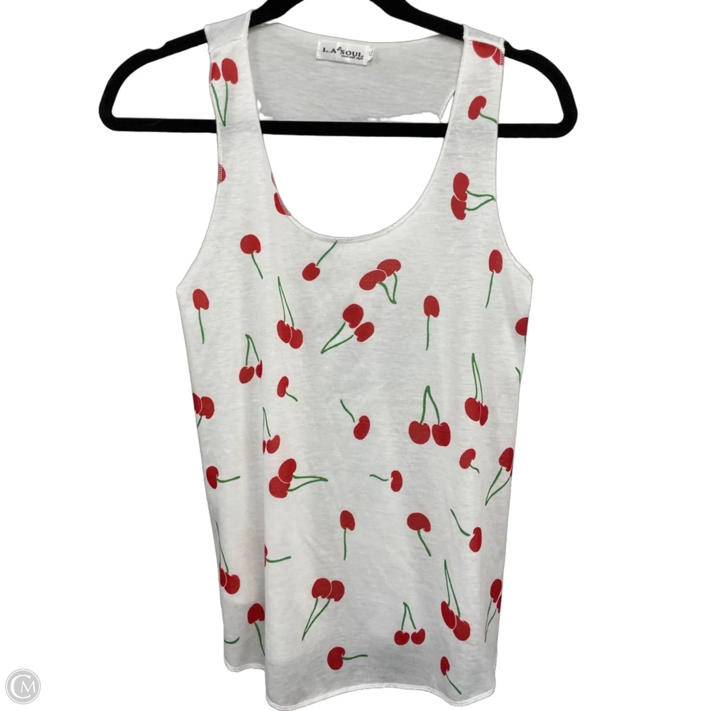 Tank Top By Clothes Mentor In Red & White, Size: S