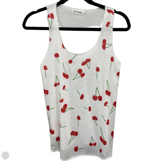 Tank Top By Clothes Mentor In Red & White, Size: S