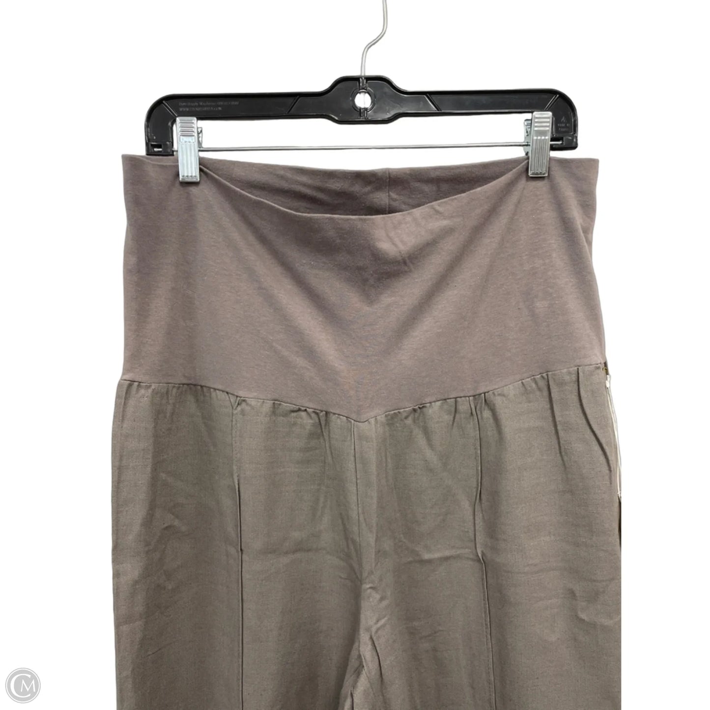 Pants Linen By Just Living In Taupe, Size: L