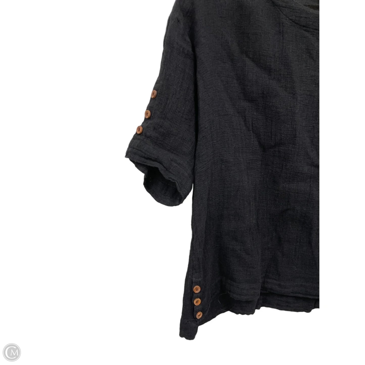 Top Short Sleeve By Simply Noelle In Black, Size: S