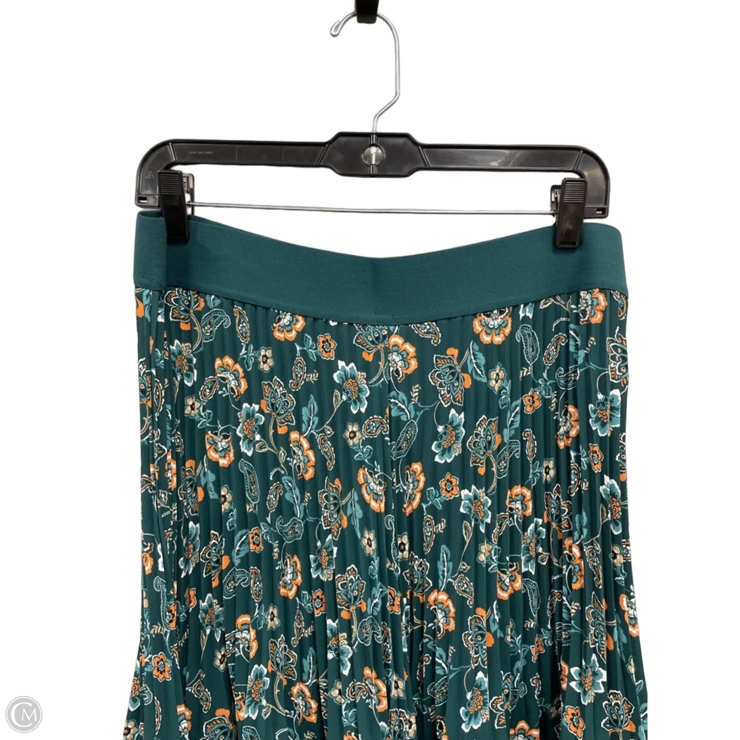 Skirt Midi By J. Jill In Green & Orange, Size: Mp
