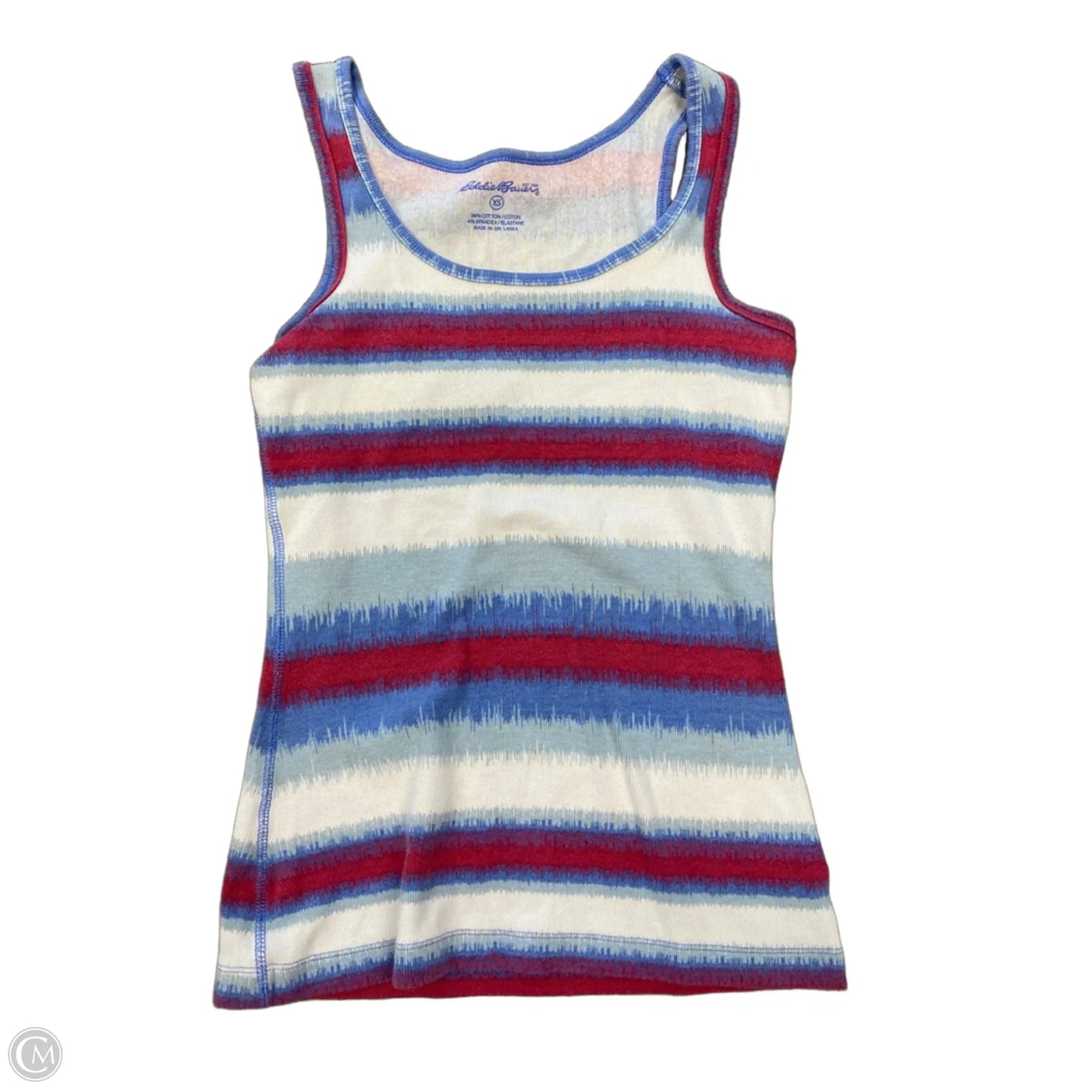 Tank Top By Eddie Bauer In Blue & Red & White, Size: Xs