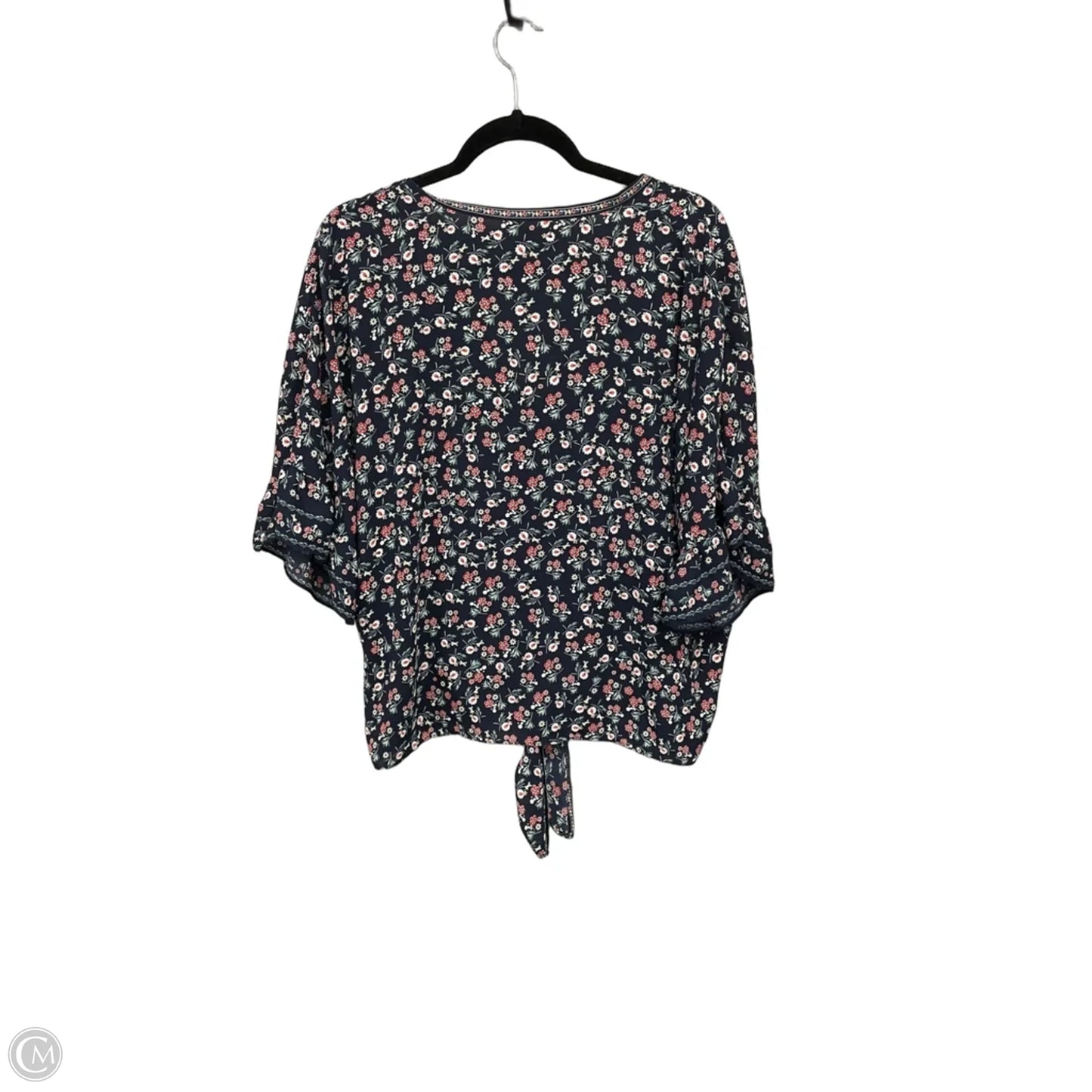 Blouse Short Sleeve By Max Studio In Blue & Green, Size: Xl