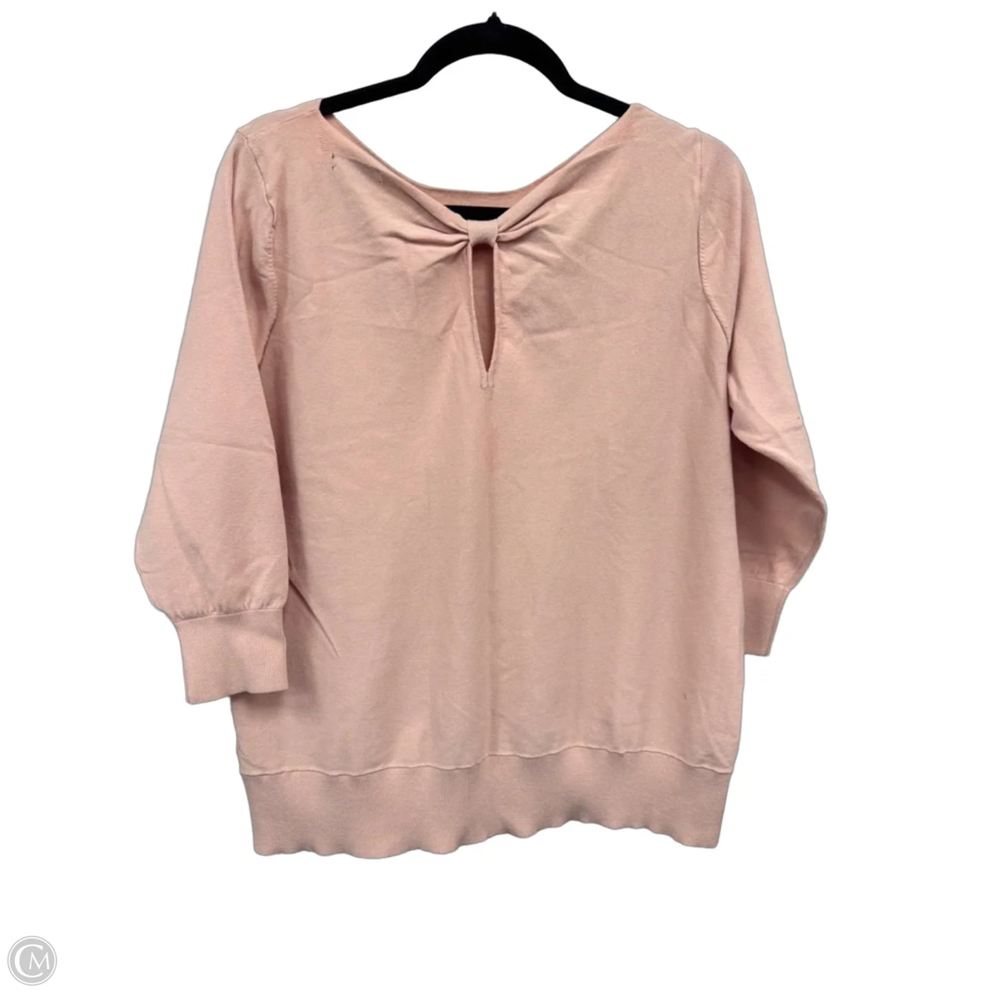 Top 3/4 Sleeve By Halogen In Pink, Size: 1x