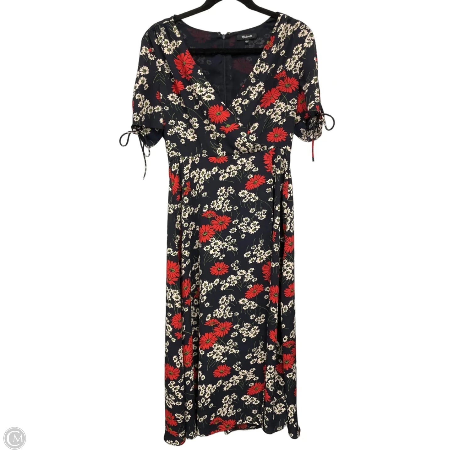 Dress Casual Midi By Madewell In Black & Red, Size: 4