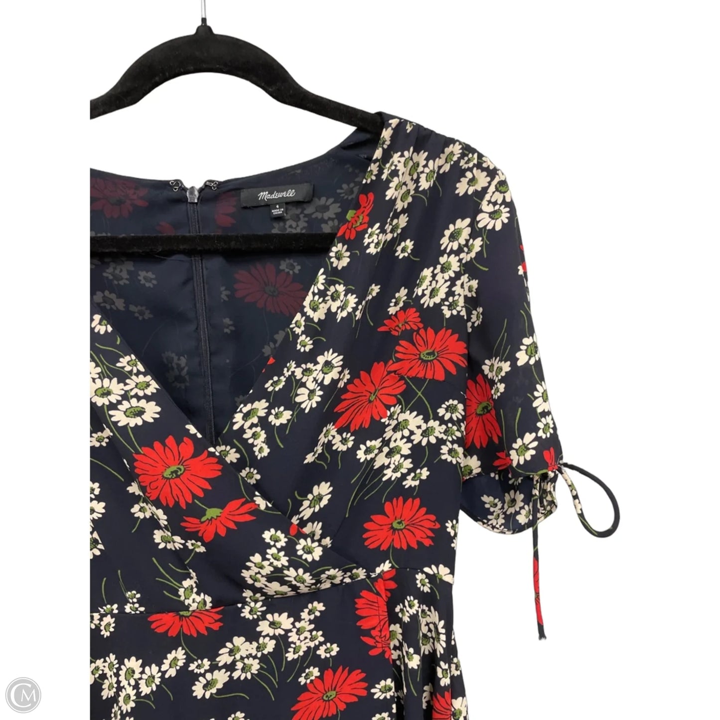 Dress Casual Midi By Madewell In Black & Red, Size: 4