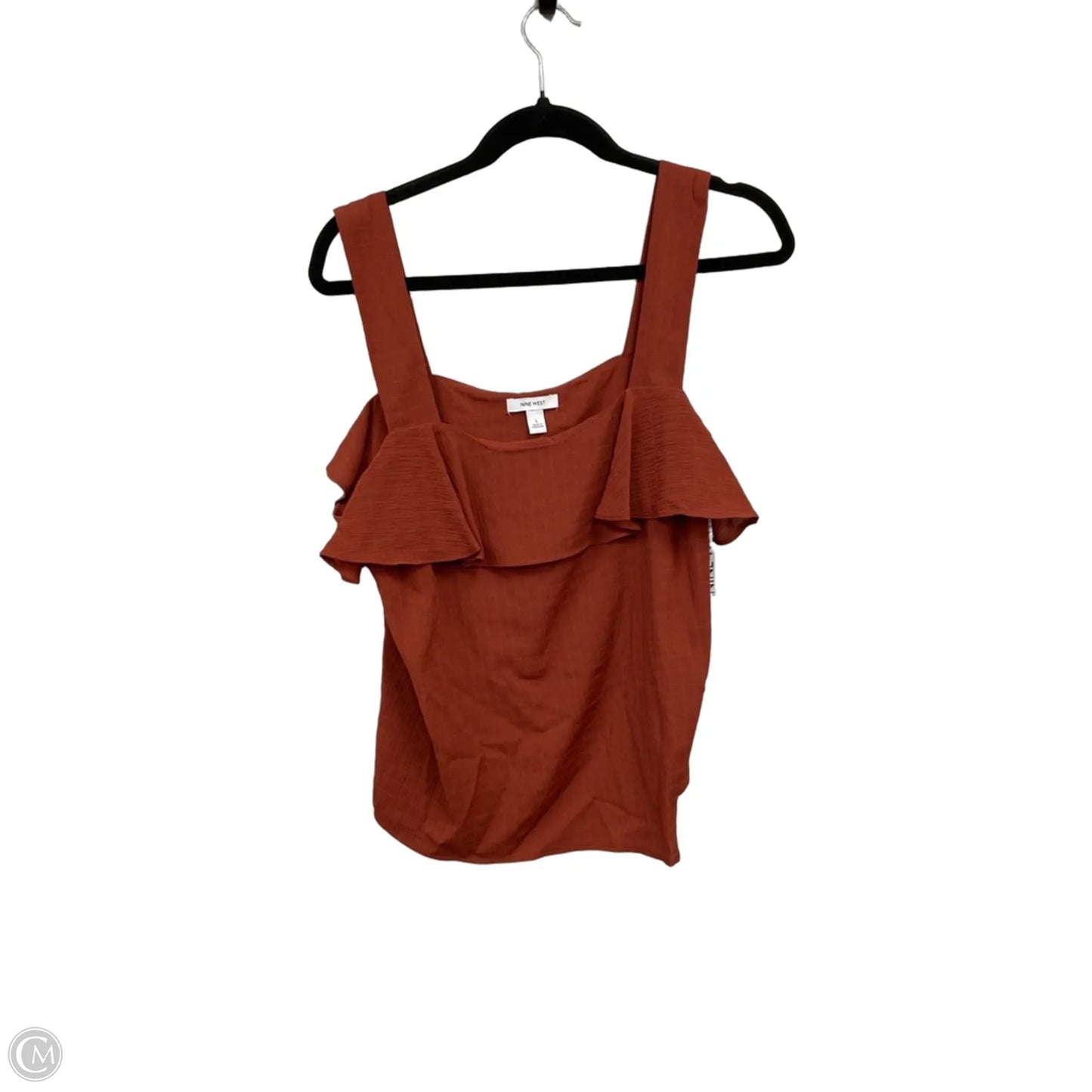 Blouse Sleeveless By Nine West Apparel In Orange, Size: L