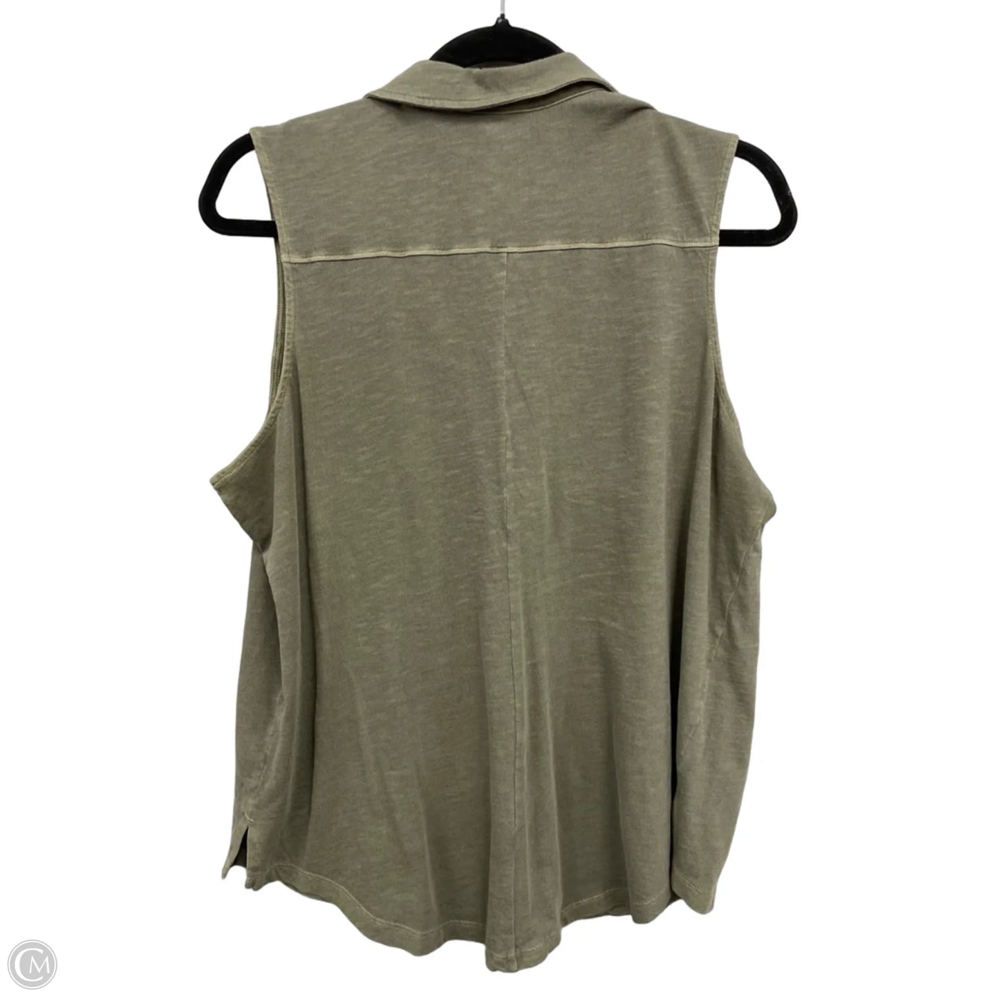 Top Sleeveless By Sonoma In Green, Size: L