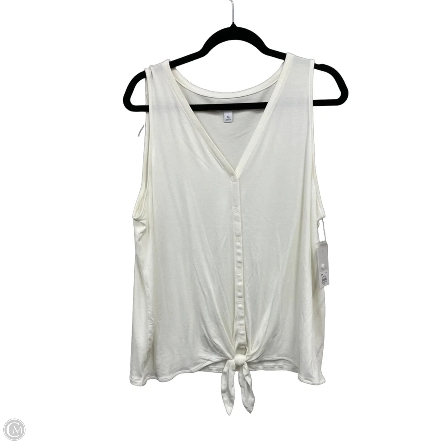 Top Sleeveless By Nine West Apparel In Cream, Size: Xl
