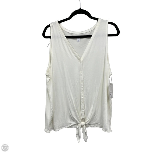 Top Sleeveless By Nine West Apparel In Cream, Size: Xl